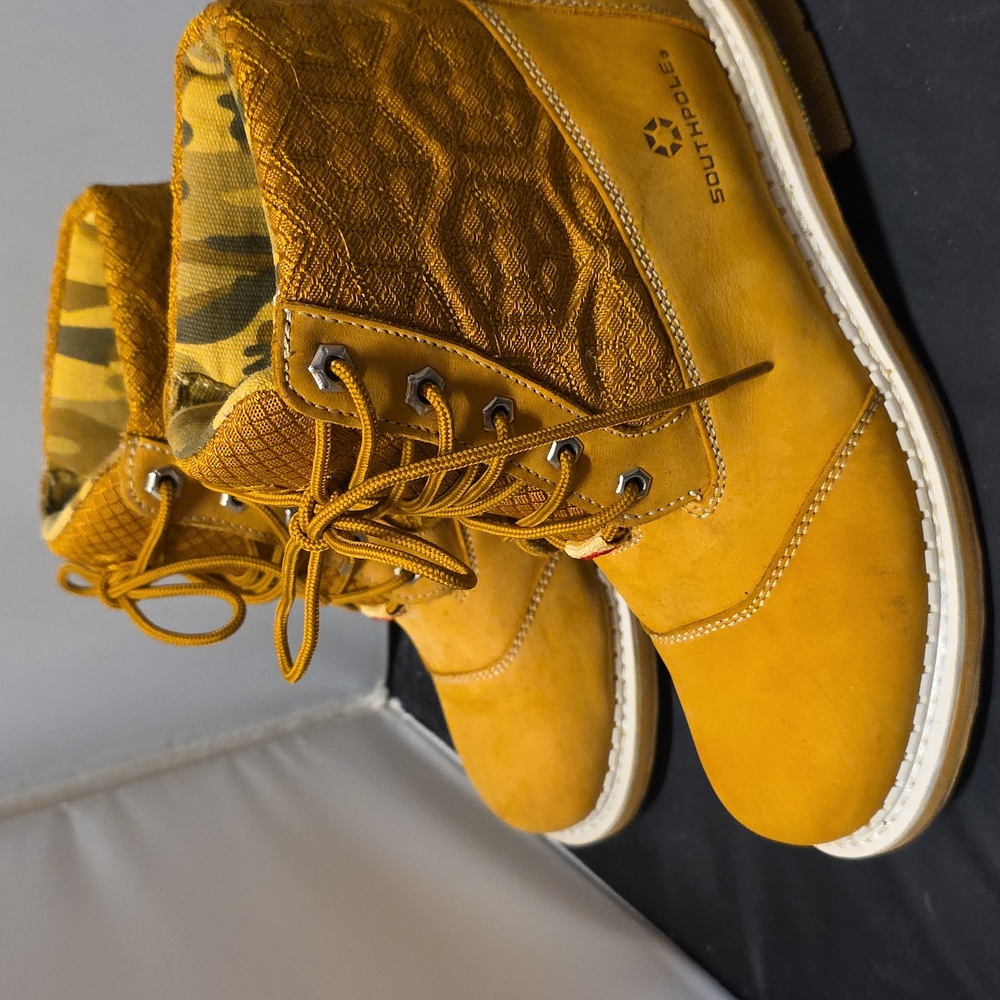 South Pole Tan Suede Boys Or Womens Boots Boys Size 5 / Womens Size 6.5 - Picture 3 of 14